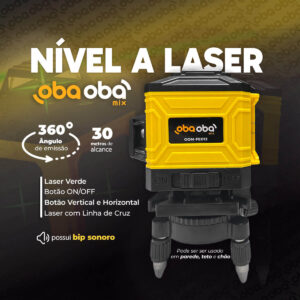 Nível a Laser Profissional 3D [12 Linhas]