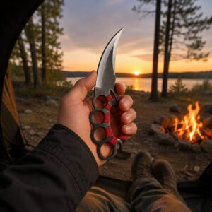 Faca Soco Inglês Tática Caça Pesca Camping